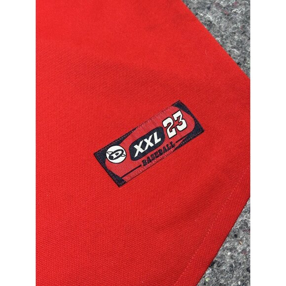 Vintage DELF New York Baseball Jersey Men's Button Up Red Embroidered #23 XXL - Picture 3 of 11